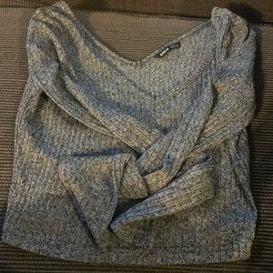 A long sleeve top it’s in good guilty and cute to wear out in the spring!